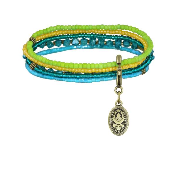 Gelb/grün - Petit Glamour d'Afrique - Armband von Konplott